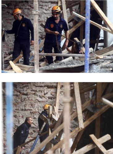 İnşaat kirişlerinin çökmesi sonucu 3 işçi yaralandı Fırat Yetiş